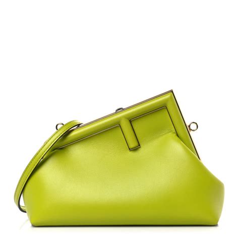 FENDI Shiny Nappa Small Fendi First Wasabi 